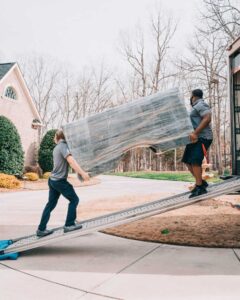 Moving house on a hot sunny day